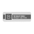 Search for charcoal grey return address labels Monogrammed
