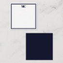 Search for monogram note cards Navy blue