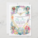 Search for mermaid 2nd birthday invitations Rainbow