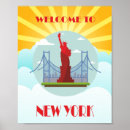 Search for vintage statue of liberty posters Manhattan