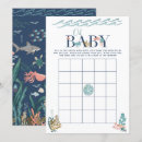Search for bingo baby shower invitations Under the sea