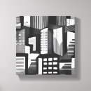 Search for black and white city canvas prints Modern