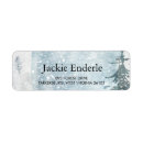 Search for snow scene return address labels Rustic