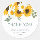 Search for sunflower thank you wedding stickers Names