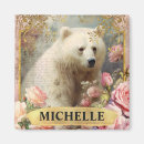 Search for vintage bear magnets Floral