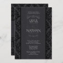 Search for black and grey invitations Vintage