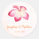Search for plumeria wedding stickers Watercolor