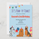Search for time birthday invitations Puppy