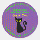 Search for funny black cat stickers Trick or treat