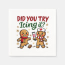 Search for funny christmas cocktail napkins Gingerbread man