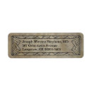Search for leather return address labels Rustic