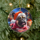 Search for french bulldog christmas tree decorations Festive