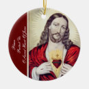Search for sacred heart christmas tree decorations Jesus