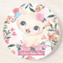Search for cartoon pink cat coasters For kids