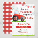 Search for red tractor birthday invitations Start your tractor