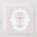 Search for pink damask first communion invitations Cross