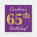 Search for 65th birthday napkins Sixty five
