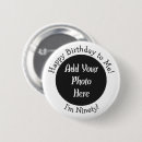 Search for 90th birthday badges Black and white