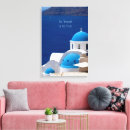 Search for santorini art Blue and white