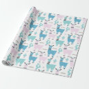 Search for llama birthday wrapping paper Cute