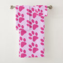 Search for paw print bath towels Pink