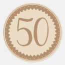Search for elegant 50th birthday stickers Fifty years