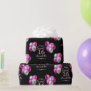Search for sweet 16 wrapping paper Black