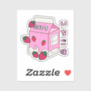 Search for cute kawaii milk stickers Pink