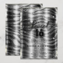 Search for black silver zebra invitations Modern