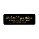 Search for black and gold address labels weddings Script