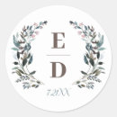 Search for crest wedding stickers Botanical