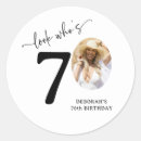 Search for 70th seventy 70 years old stickers Black and white