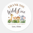 Search for jungle thank you stickers 1st birthday party