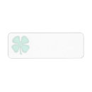 Search for irish return address labels Four leaf clover