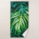 Search for green leaves bath towels Rainforest