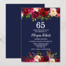 Search for floral 65th birthday invitations Rose
