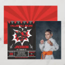 Search for martial arts invitations Red and black