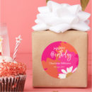 Search for happy birthday floral stickers Colourful