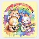 Search for music square stickers Animals