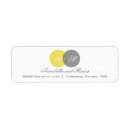 Search for yellow and grey return address labels Contemporary