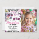 Search for animal print birthday invitations Girl