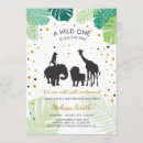 Search for gold safari baby shower invitations Jungle party