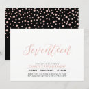 Search for rose gold 17th birthday invitations Seventeen