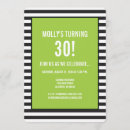 Search for lime green and black invitations White