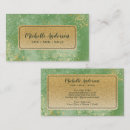 Search for green emerald gold business cards Esthetician hairstylist hair stylist