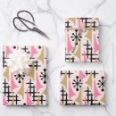 Search for atomic age wrapping paper Starburst