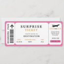 Search for surprise trip invitations Boarding pass