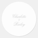 Search for elegant silver wedding stickers Minimalist