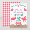 Search for pink farm invitations Petting zoo