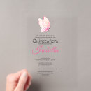 Search for pink butterfly quinceanera invitations Elegant